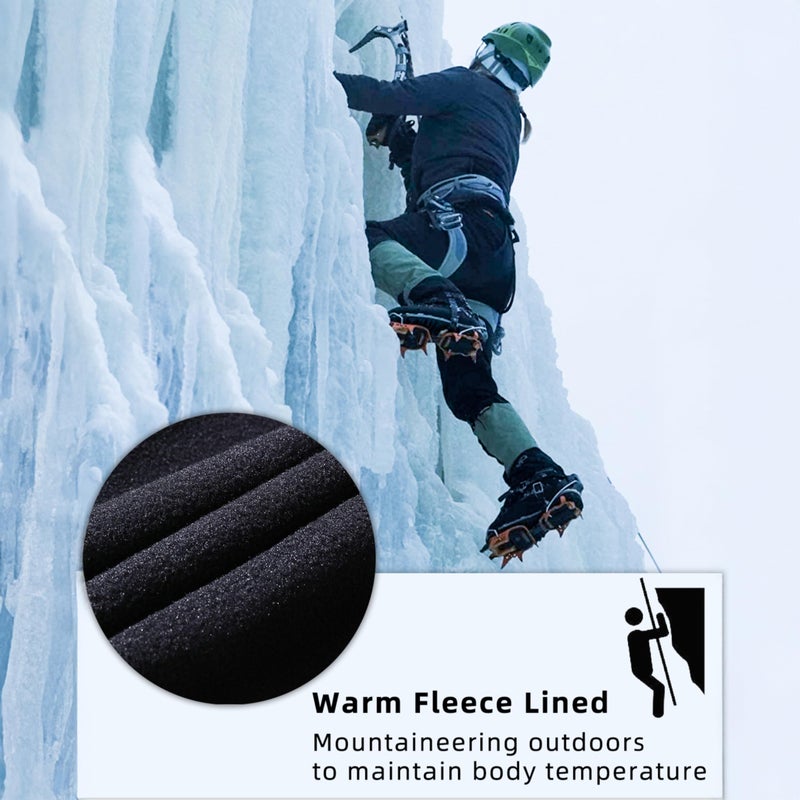 BenBoy Women's Outdoor Waterproof Windproof Fleece Slim Cargo Snow Ski Hiking Pants,Black X-Large - Image 3